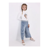 Mayoral Girls Bluebell Velour Cropped Trouser